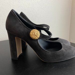 Dolce & Gabbana Black Suede Mary Janes